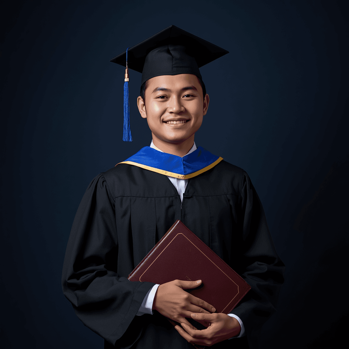 Filipino criminology graduate in academic gown holding diploma for CLE coverage 2026 Philippines
