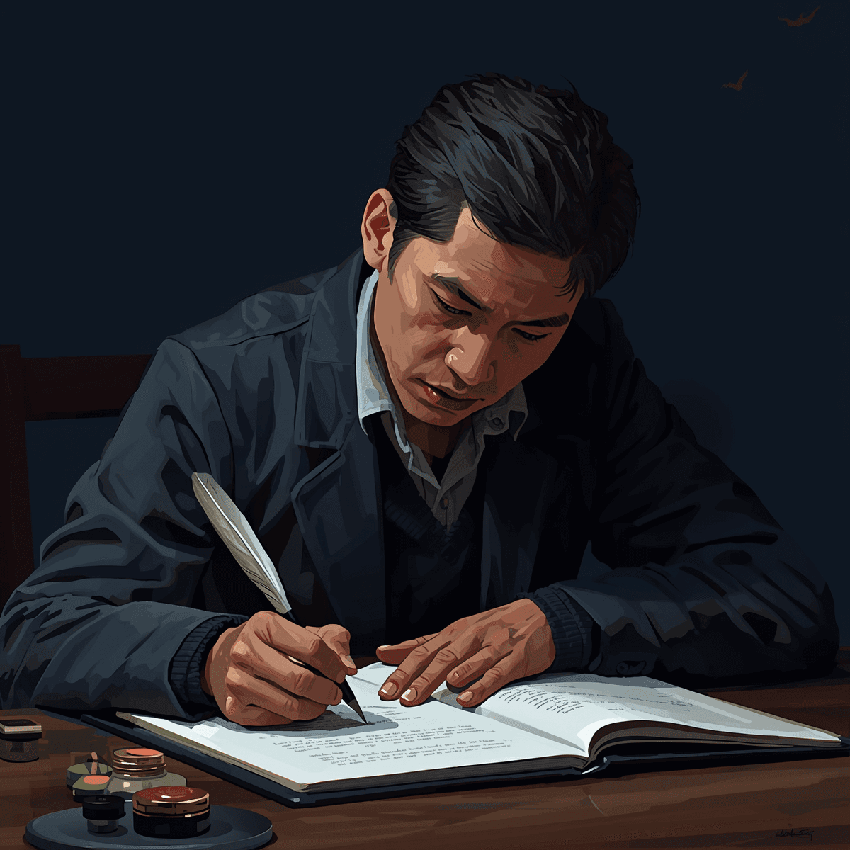 Person writing and studying English literature for LET secondary major English reviewer Philippines 2026